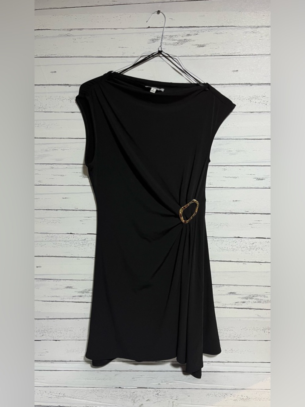 Old Navy Women’s S Black Sleeveless Dress Stretchy Knee Above Length 34” NWOT